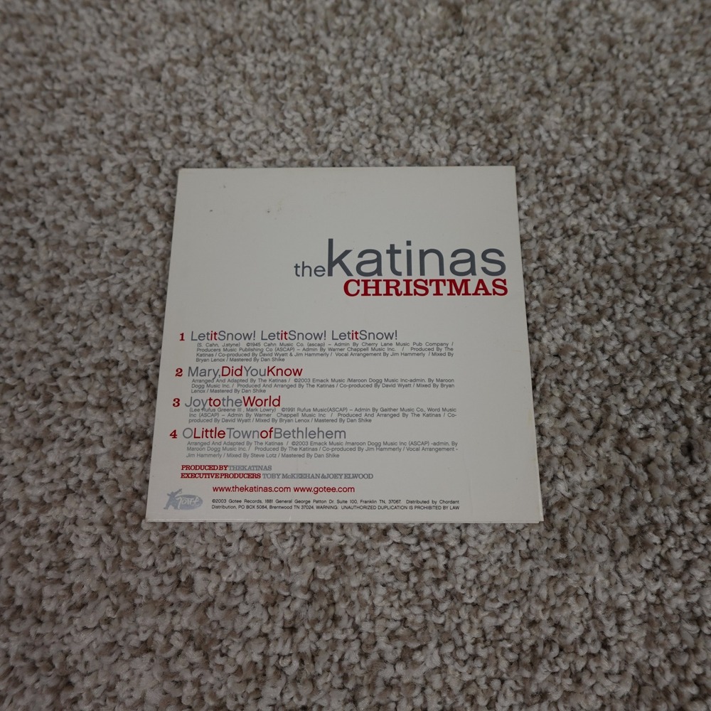 The Katinas Christmas CD Gotee Records 2003 Holiday Music‎ GTD72899 4 Tracks - Picture 2 of 3